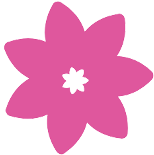 Grafik einer Blume in Altrosa als Dekoelement