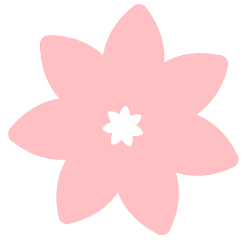 Grafik einer Blume in Rosa als Dekoelement