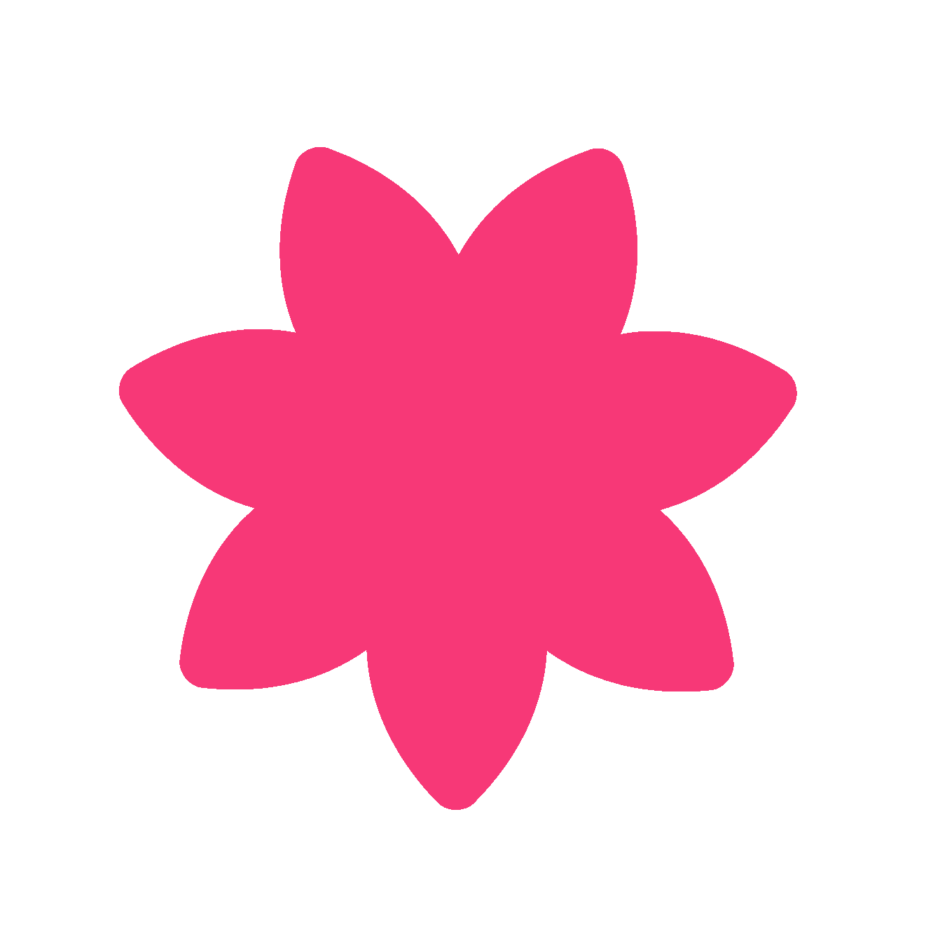 Grafik einer rosa Blume als Dekoelement