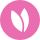 Pinkes Icon mit zwei Blüten, Symbol für „wächst"